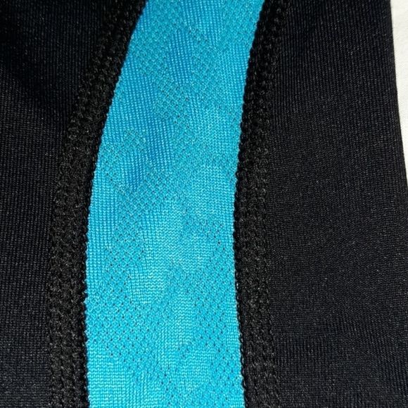 Fila Sport Running Crop Leggings Black Blue Small - Picture 4 of 7